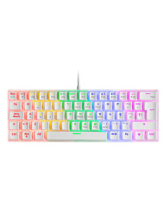 Mars Gaming MK60 Blanco, Teclado Gaming Mecánico FRGB, Antighosting, Switch Mecánico Marrón, Idioma Italiano