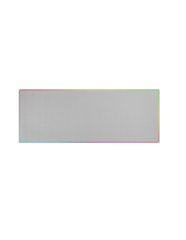 Mars Gaming MMP224, Alfombrilla Gaming XXL 880x330mm, Diseño de Bordes Rainbow, Base Antideslizante de Caucho Natural,