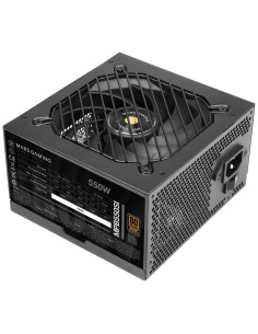Mars Gaming MPB550SI, Fuente Alimentación PC ATX 550W, 7 Años Garantía, 80Plus Bronze 230V, 90% Eficiencia, Ventilador SI 2