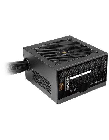Mars Gaming MPB550SI, Fuente Alimentación PC ATX 550W, 7 Años Garantía, 80Plus Bronze 230V, 90% Eficiencia, Ventilador SI