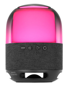 Mars Gaming MS-FLOW, Altavoz Portátil Bluetooth 15W, Iluminación Orbilight RGB 360°, Sonido Potente con Driver DeepBass 57mm,