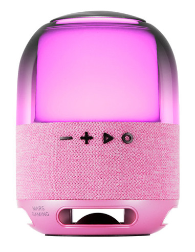 Mars Gaming MS-FLOW, Altavoz Portátil Bluetooth 15W, Iluminación Orbilight RGB 360°, Sonido Potente con Driver DeepBass 57mm,