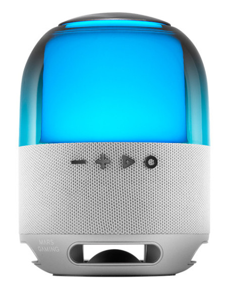 Mars Gaming MS-Flow, Altavoz Portátil Bluetooth 15W, Iluminación Orbilight RGB 360°, Sonido Potente con Driver DeepBass 57mm,