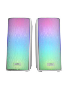 Mars Gaming MSRGB2, Altavoces Bluetooth 5.3 15W, Procesador de Sonido DSP, Iluminación RGB Dinámica, Frontal Total Mesh,