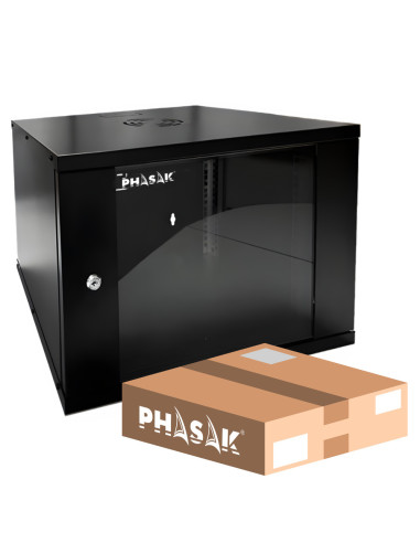 Phasak Mural Rack 19" 9U 530x400 desmontado - Flat Pack - PHO 2009D