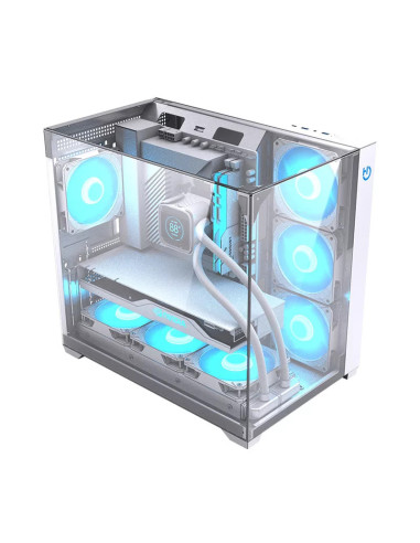 Hiditec SKY Torre Transparente, Blanco