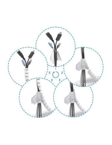 AISENS A151-0919 organizador de cables Universal Pasacables Blanco 1 pieza(s)