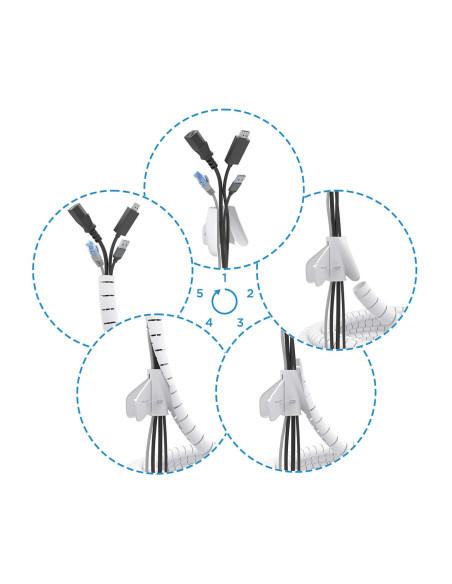 AISENS A151-0919 organizador de cables Universal Pasacables Blanco 1 pieza(s)