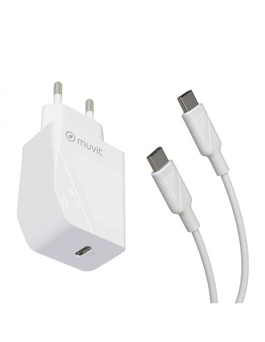 Muvit MCPAK0044 cargador de dispositivo móvil Universal Blanco Corriente alterna Interior
