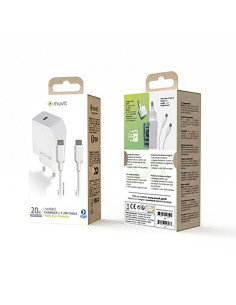 Muvit MCPAK0044 cargador de dispositivo móvil Universal Blanco Corriente alterna Interior 2
