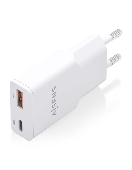 AISENS ASCH-30W2P046-W cargador de dispositivo móvil Cámara digital, MP3, MP4, Teléfono móvil, Navegante, Portátil, Consola de