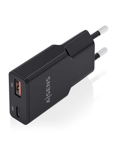 AISENS ASCH-30W2P047-BK cargador de dispositivo móvil Cámara digital, MP3, MP4, Teléfono móvil, Navegante, Portátil, Consola de