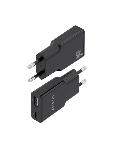 AISENS ASCH-30W2P047-BK cargador de dispositivo móvil Cámara digital, MP3, MP4, Teléfono móvil, Navegante, Portátil, Consola de