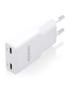 AISENS ASCH-30W2P048-W cargador de dispositivo móvil Cámara digital, MP3, MP4, Teléfono móvil, Navegante, Portátil, Consola de 2