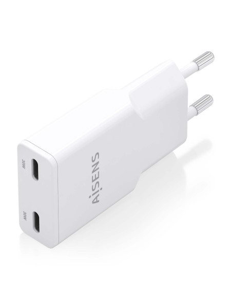 AISENS ASCH-30W2P048-W cargador de dispositivo móvil Cámara digital, MP3, MP4, Teléfono móvil, Navegante, Portátil, Consola de