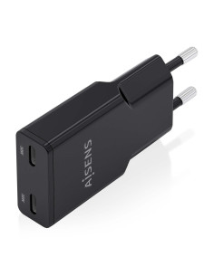 AISENS ASCH-30W2P049-BK cargador de dispositivo móvil Cámara digital, MP3, MP4, Teléfono móvil, Navegante, Portátil, Consola de 2