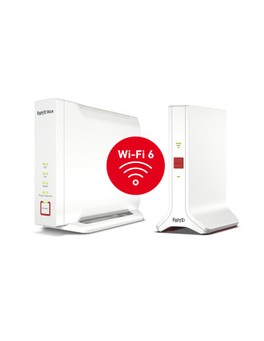 Mesh Set FRITZ! 4060 + 3000 AX INT Tribanda (2,4 GHz 5 GHz 5 GHz) Wi-Fi 6 (802.11ax) Blanco 4x4