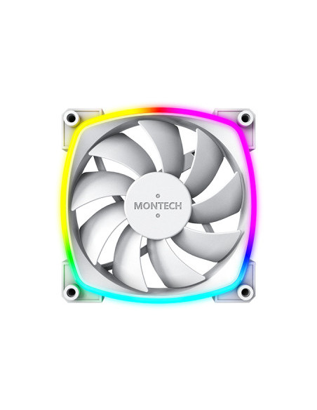 Montech AX120 PWM Carcasa del ordenador Ventilador 12 cm Blanco 3 pieza(s)