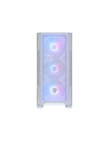 MSI MAG Forge M100R Midi Tower Transparente, Blanco