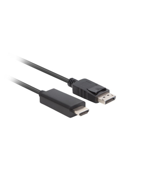 Lanberg CA-DPHD-11CC-0030-BK cambiador de género para cable DisplayPort HDMI Negro