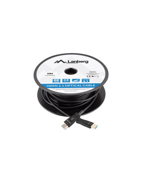 Lanberg CA-HDMI-30FB-0500-BK cable HDMI 50 m HDMI tipo A (Estándar) Negro