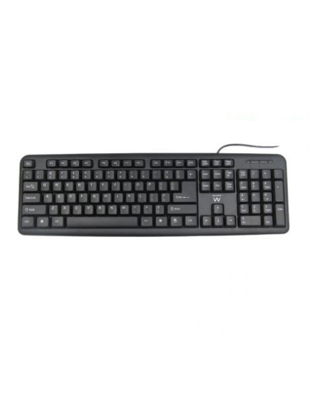 Ewent EW3112 teclado Oficina USB + PS 2 QWERTY Portugués Negro