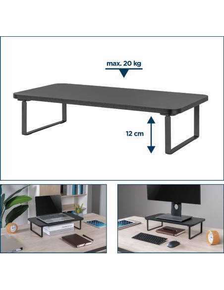 Gembird MS-TABLE-03 soporte para monitor Escritorio Negro