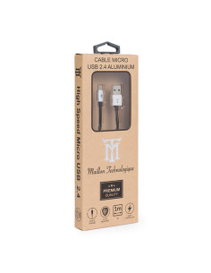 Maillon Technologique Premium MTPMUS241 cable USB USB 2.0 1 m USB A Micro-USB B Plata 2