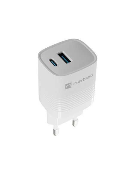 NATEC NUC-2140 cargador de dispositivo móvil Universal Blanco Corriente alterna Carga rápida Interior