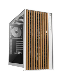 NOX Hummer NXHUMMERELEMENT carcasa de ordenador Torre Blanco, Madera