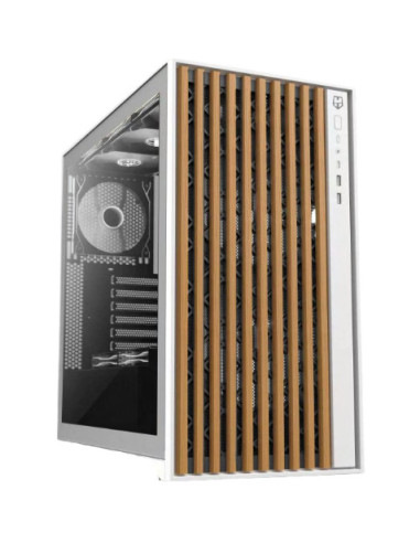 NOX Hummer NXHUMMERELEMENT carcasa de ordenador Torre Blanco, Madera