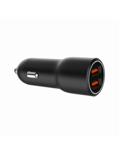 Gembird TA-UC-A2QC36-CAR-01 cargador de dispositivo móvil Teléfono móvil, Smartphone Negro Encendedor de cigarrillos Carga