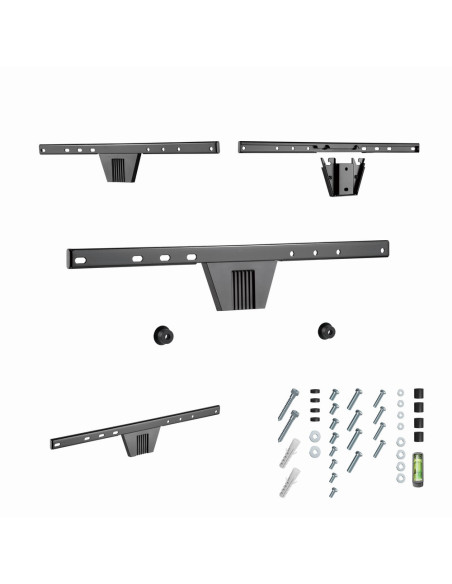 Gembird WM-S80F-01 soporte para TV 2,03 m (80") Negro