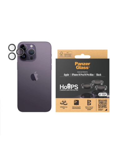 PanzerGlass ® Hoops® Camera Lens Protector Black iPhone 14 Pro | 14 Pro Max Protector de pantalla Apple 1 pieza(s)