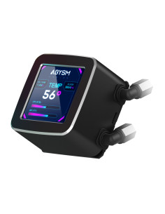 ABYSM Oceanic LCD 240 ARGB Procesador Sistema de refrigeración líquida todo en uno 12 cm Negro 1 pieza(s) 2