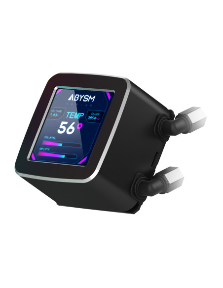 ABYSM Oceanic LCD 240 ARGB Procesador Sistema de refrigeración líquida todo en uno 12 cm Negro 1 pieza(s)