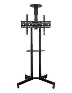 UNYKAch Soporte De Suelo Universal Móvil, Con 2 Bandejas Y Altura Regulable UK501 32″-75″ TV   Monitores