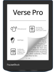 PocketBook Verse Pro lectore de e-book Pantalla táctil 16 GB Wifi Negro, Azul