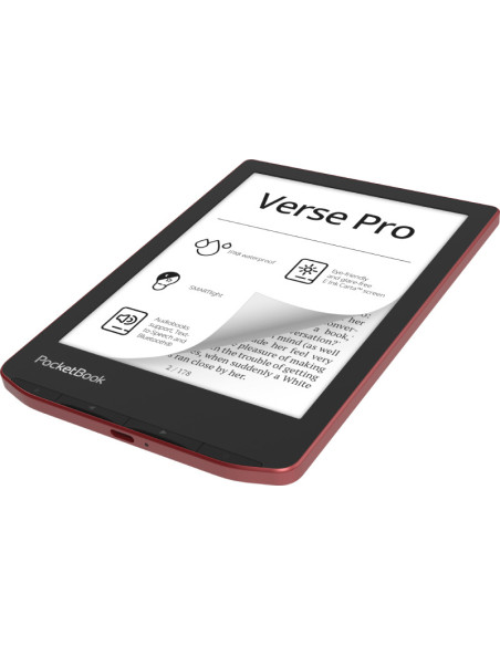 PocketBook Verse Pro lectore de e-book Pantalla táctil 16 GB Wifi Negro, Rojo