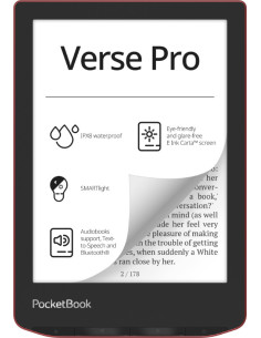 PocketBook Verse Pro lectore de e-book Pantalla táctil 16 GB Wifi Negro, Rojo 2