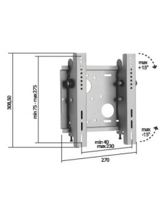 ITB AMOMBMONOPLS soporte para TV Plata 2