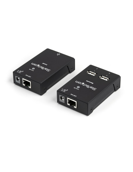 StarTech.com Extensor Alargador USB 2.0 de 4 Puertos por Cable Cat5 o Cat6 - Extensor Compacto USB 2.0 por Ethernet - Hasta 40