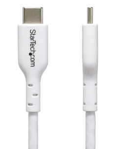 StarTech.com Cable de Carga USB-C Blanco de 2m - Cable UCB Tipo C de Carga para Ordenador Portátil - PD de 60W 3A - Cable de 2