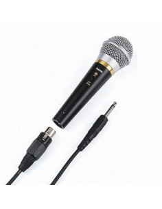 Hama | Micrófono dinámico con una conexión de 6,3mm y un cabe de 3m, Color negro 2