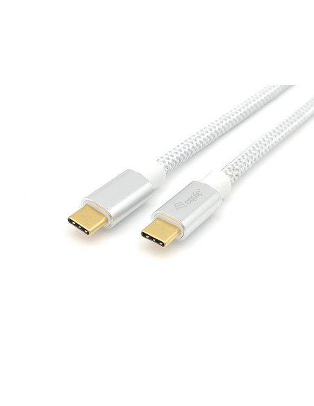 Equip 128358 Cable USB 3.2 Gen 2 C a C, M M, 2,0m, PD 100W , 4K 60Hz, 10Gbps, Blanco