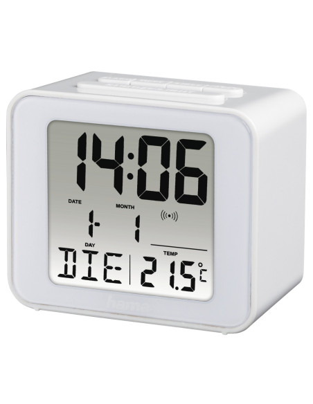 Hama Cube Reloj despertador digital Blanco