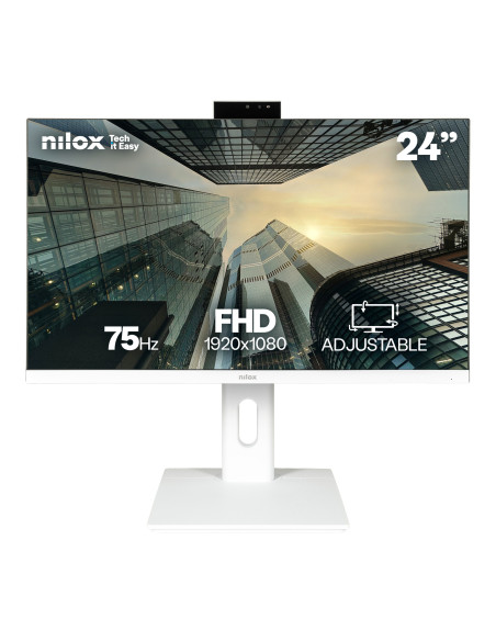 Nilox NXM24REGWEB01W pantalla para PC 60,5 cm (23.8") 1920 x 1080 Pixeles Full HD LED Blanco