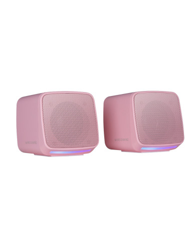 Mars Gaming MS-PRO, Altavoces Compactos 10W, Iluminación RGB Flow Dinámica, Altavoz PC con Caja de Control y Entrada Jack