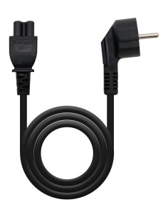 Nanocable Cable de Alimentación Trébol, CEE7 acodado M-C5 H, Negro, 2 m