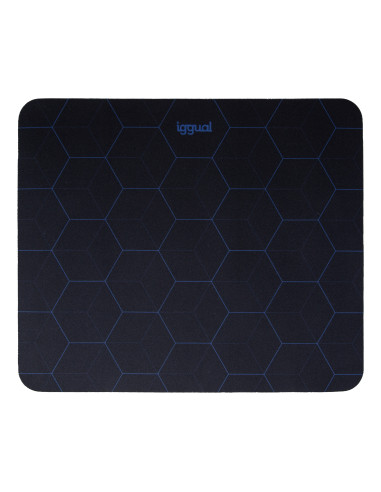 iggual Hexa 1 Alfombrilla de ratón para juegos Negro, Azul
